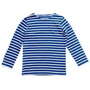 Saint James Kids Breton T-Shirt Navy White Stripe Long Sleeve Age 14